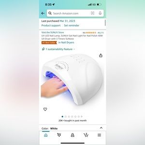 SUNUV Gel Nail Light for Nail Polish 48W UV Dryer with 3 Timers